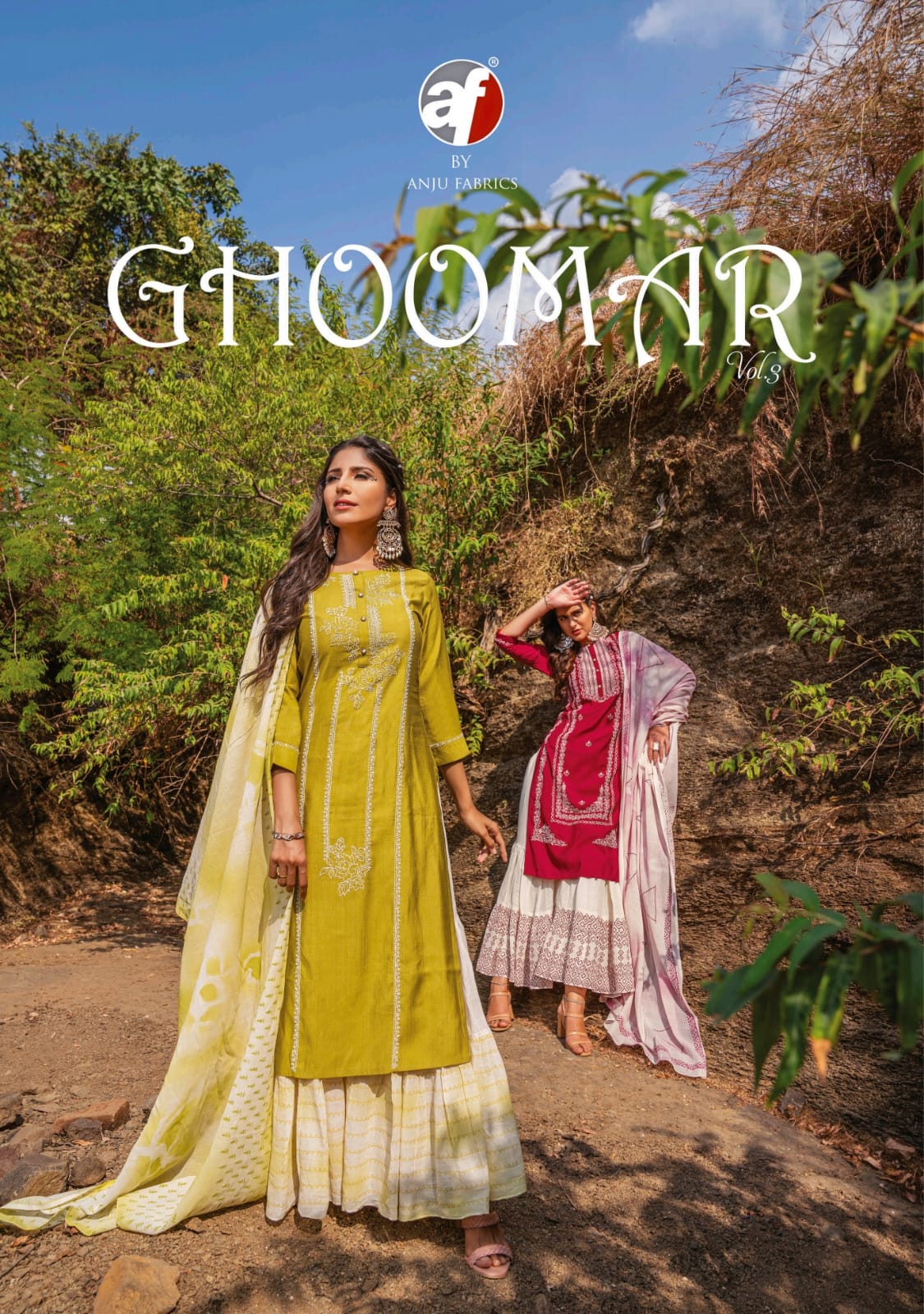 Ghoomer Vol 3 Festive Wear Wholesale Readymade Sharara Suits
          